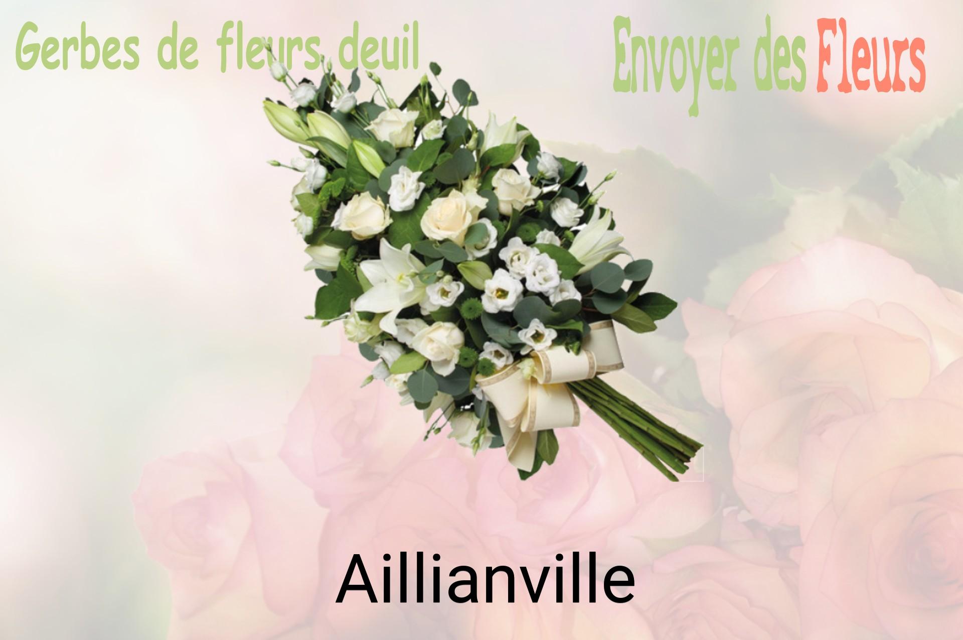 Gerbe de fleurs de deuil livrée à Aillianville